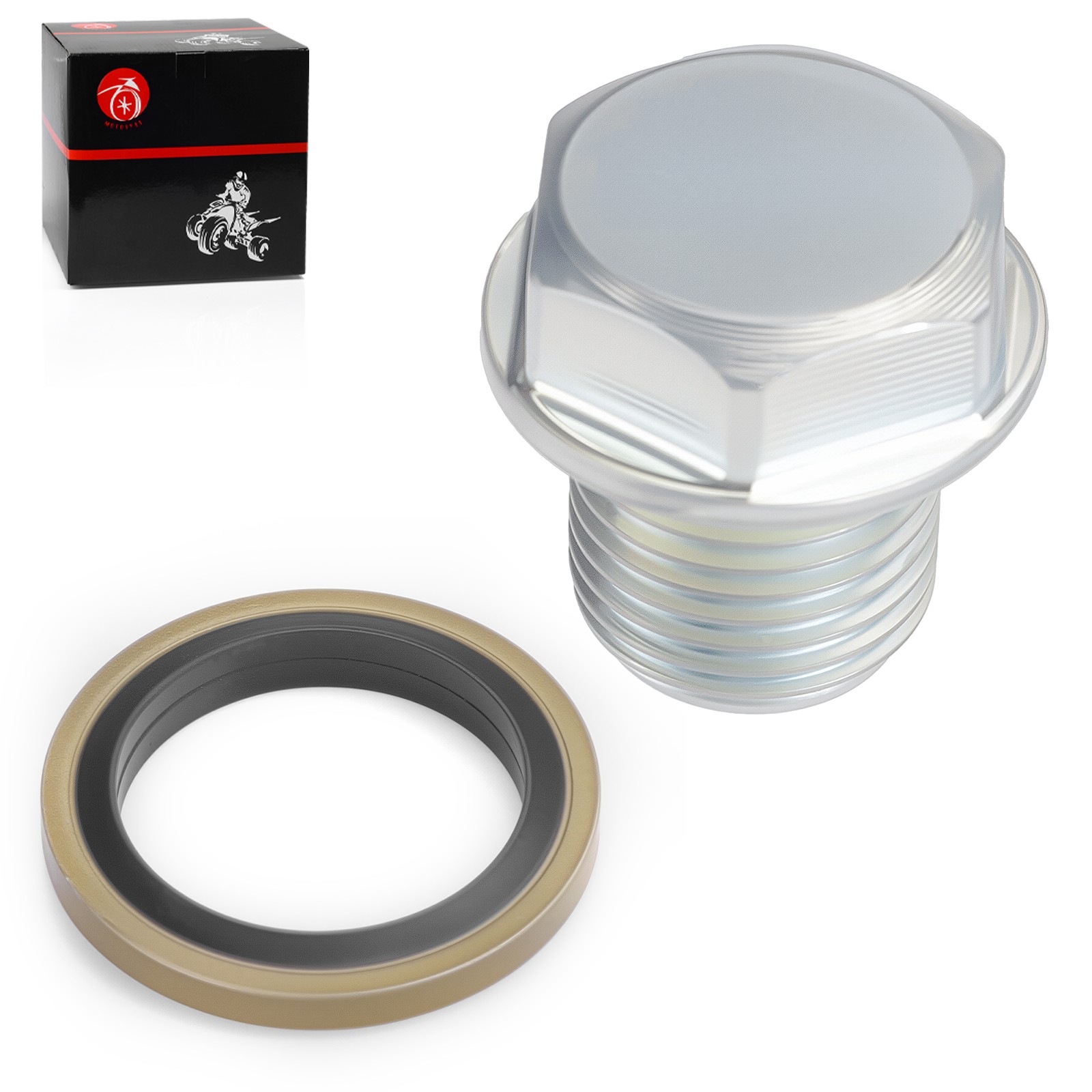 Oil Drain Plug & Gasket For Suzuki Quadrunner 230 LT230GE 1985-1986 LTF230 86 87