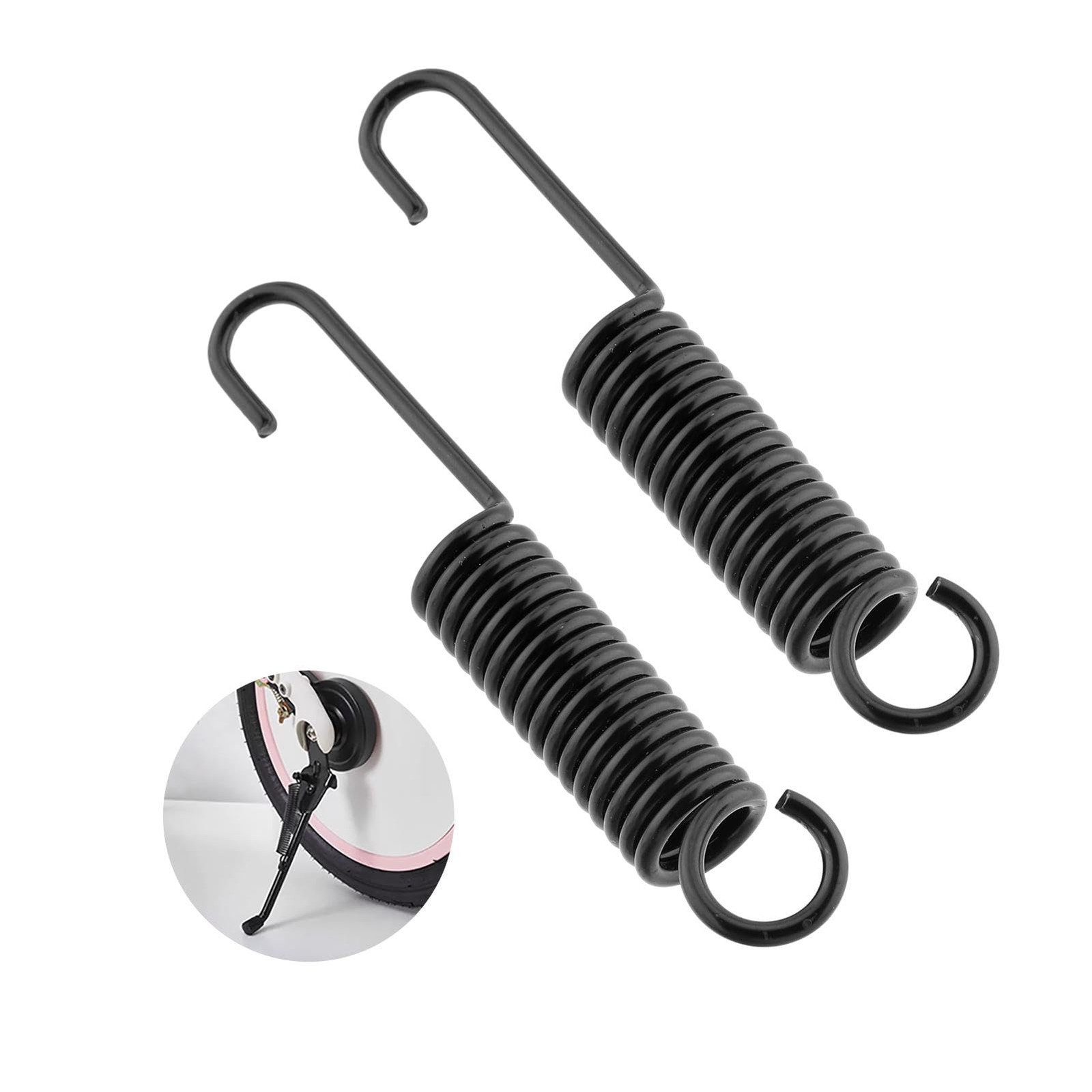 QKDS 2pcs Mini Bike Kickstand Spring, 10cm/3.94inch free size, Black