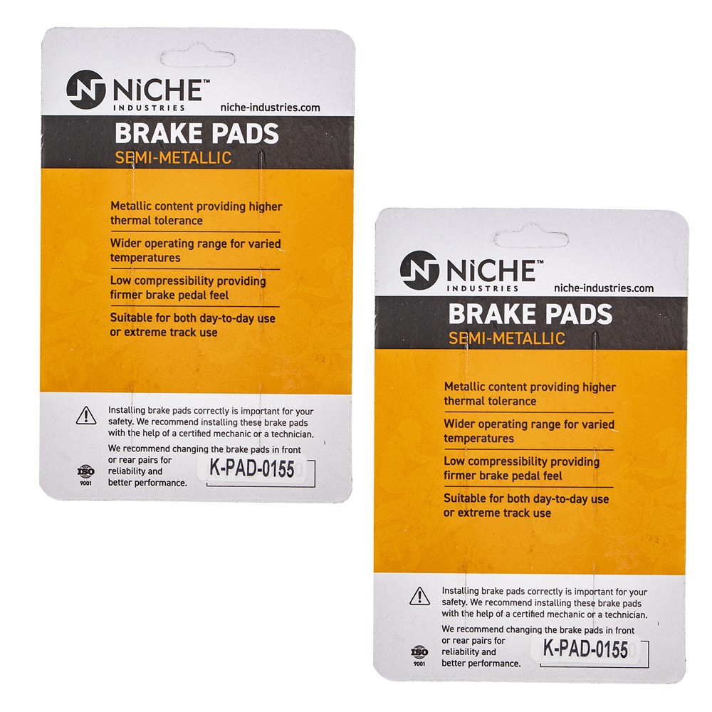 NICHE Brake Pad Set for Husaberg Husqvarna FE350 TC250 Rear Semi-Metallic 2 Pack