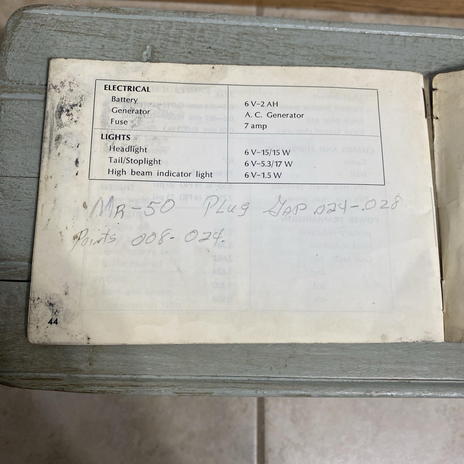 Vintage 1971 Honda SL70 Motosport Owner’s Manual Original OE Japan Ripped Cover