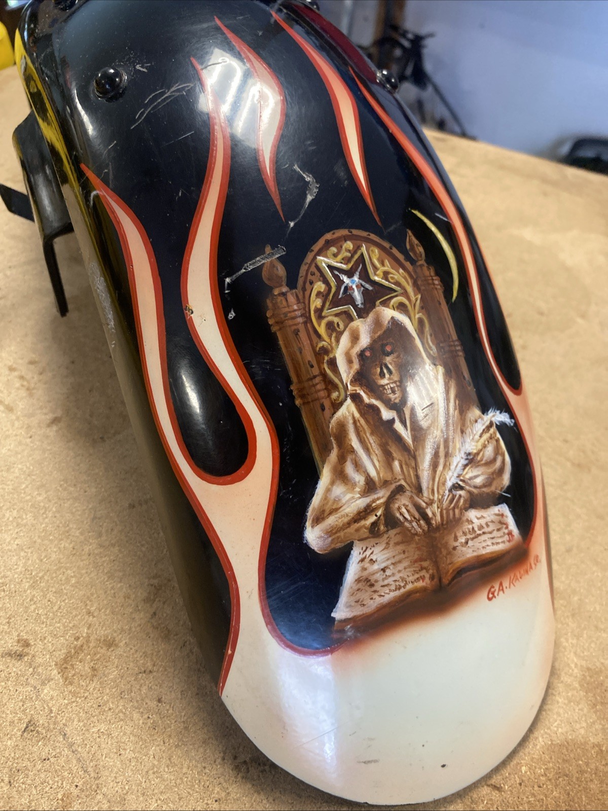 1987 (87-96) Honda Shadow VT1100C VT1100 Front Fender Hand Painted Scratched