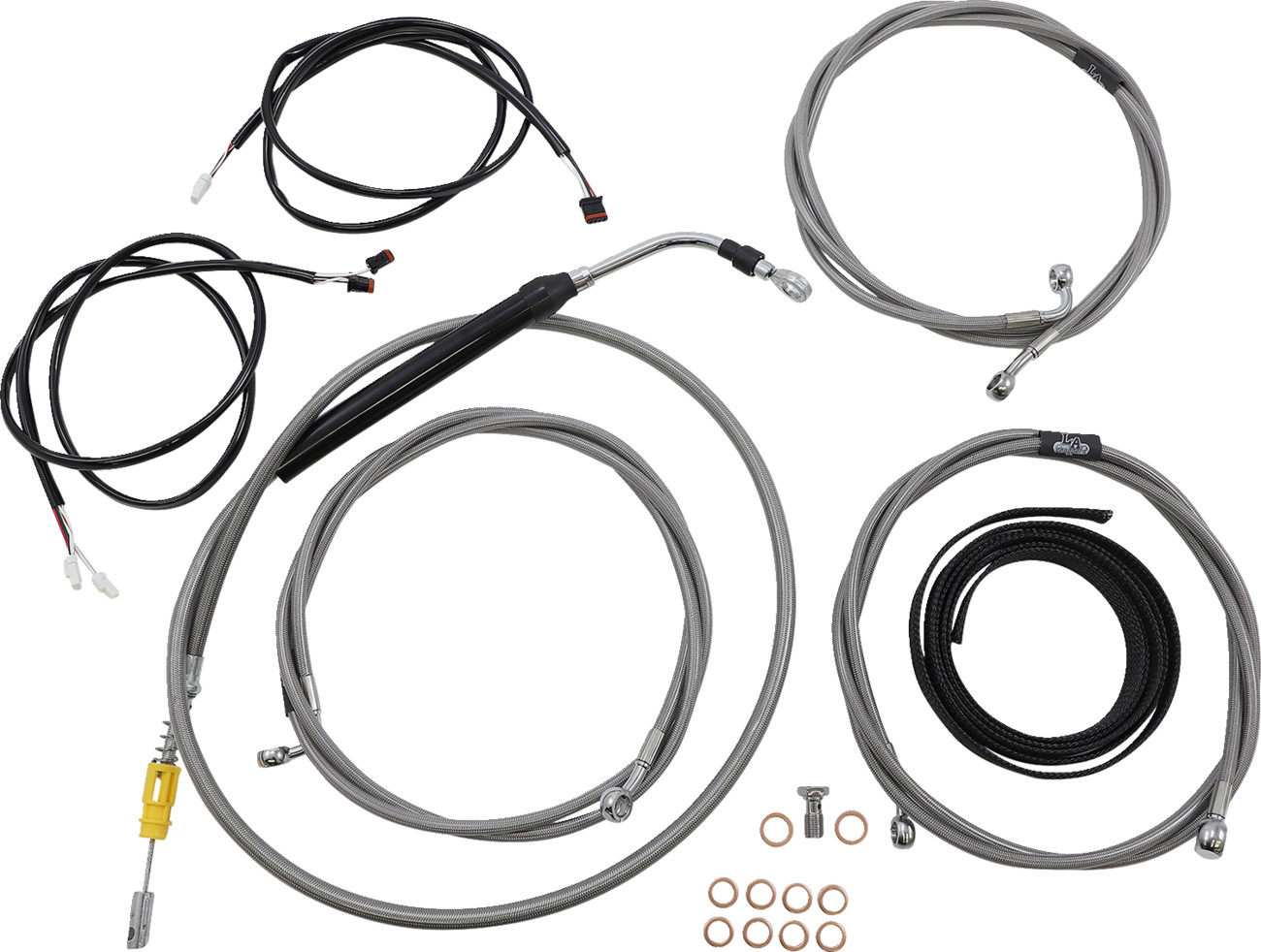 LA Choppers Plug-and-Play Cable Kit 15-17in Handlebars 21-22 FLH ABS