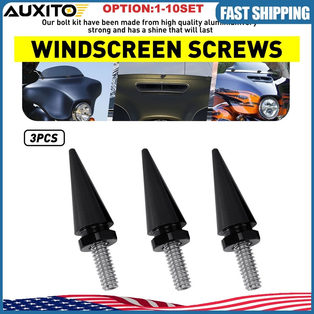 Spike Windshield Windscreen Screws For Harley Electra Street Glide 96-2013 3-30X