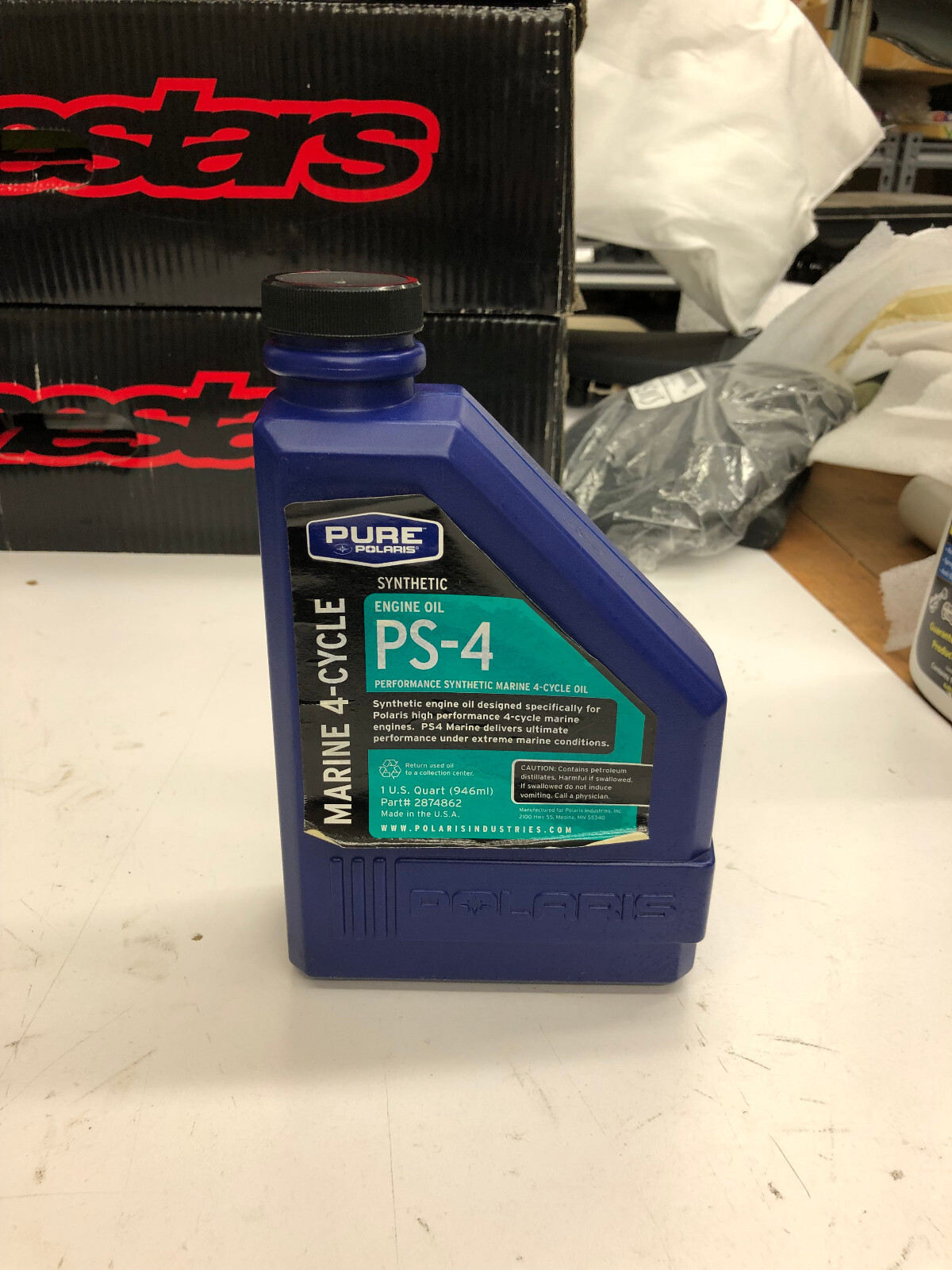 Genuine Polaris 4 Cycle Engine Oil Performance Synthetic Marine P/N 2874862 OEM