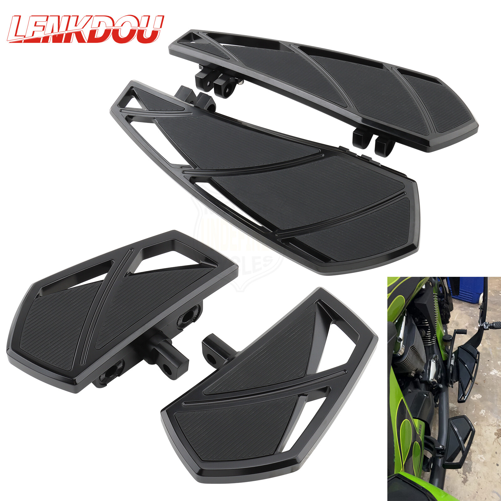 Phantom Foot Pegs Floorboard Shift Lever Brake Arm Pedals Kit For Harley Touring