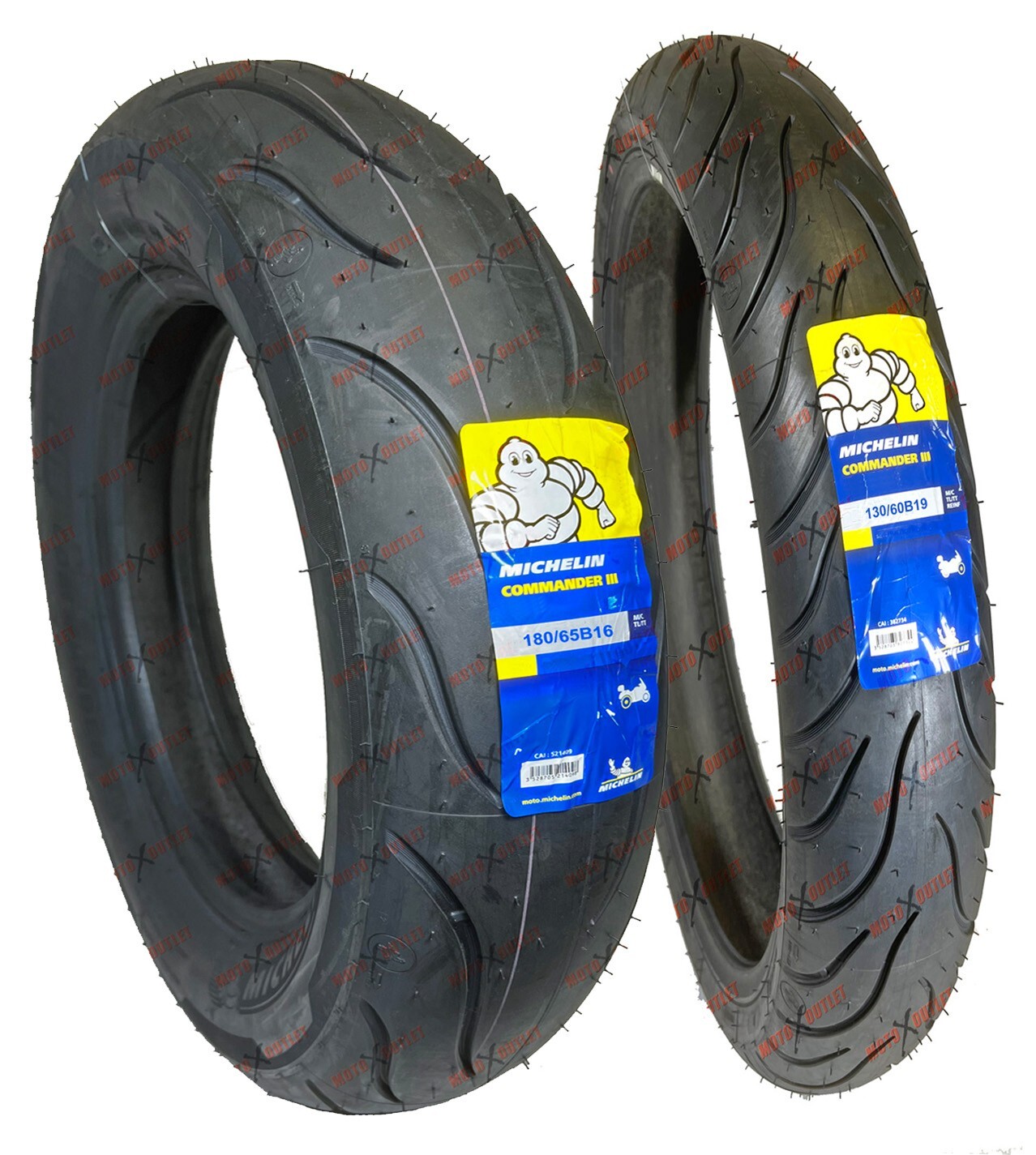Michelin Commander III 130/60B19 180/65B16 Front Rear Tire Set Touring