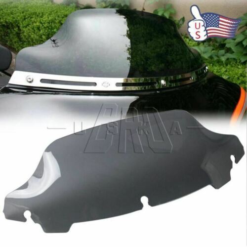 Smoke 7″ Wave Windshield Windscreen Fit For Harley Touring Street Electra Glide
