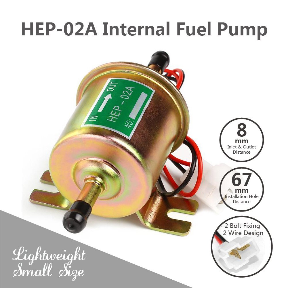 HEP-02A Universal Gas Diesel Inline 4-7 PSI Low Pressure Electric Fuel Pump 12V