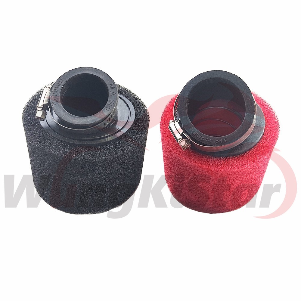 Black Motor 45mm/1.77In(Fit For 44mm-46mm) Bend Sponge Air Intake Filter Cleaner