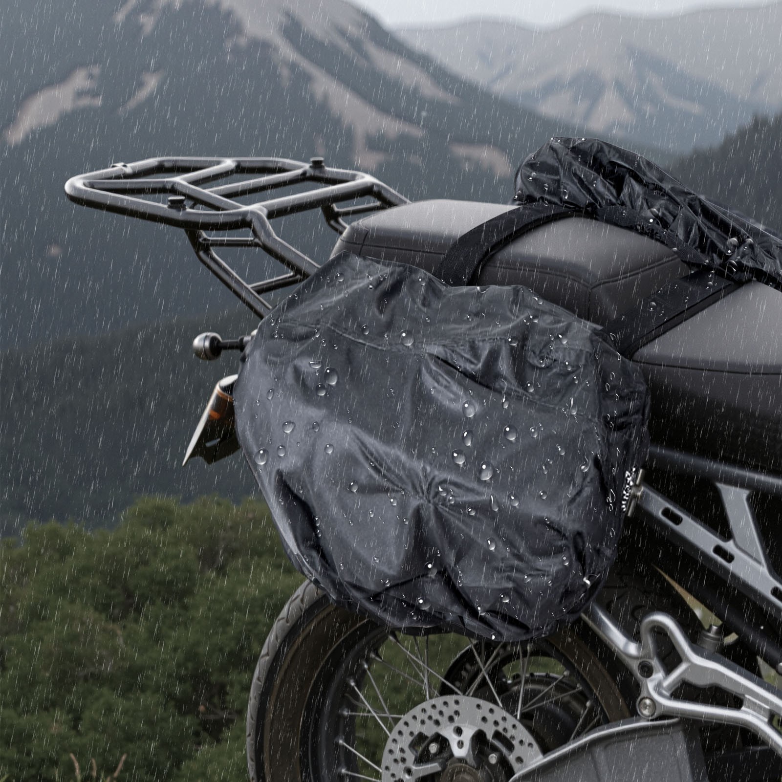 Uimoso Motorcycle Saddlebag Waterproof Side Bag for Travel and Storage, 30 L