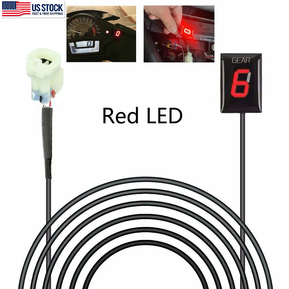 Motorcycle Gear Indicator Red LED For Honda CBR600RR CB400F CBR600F CBR1000RR