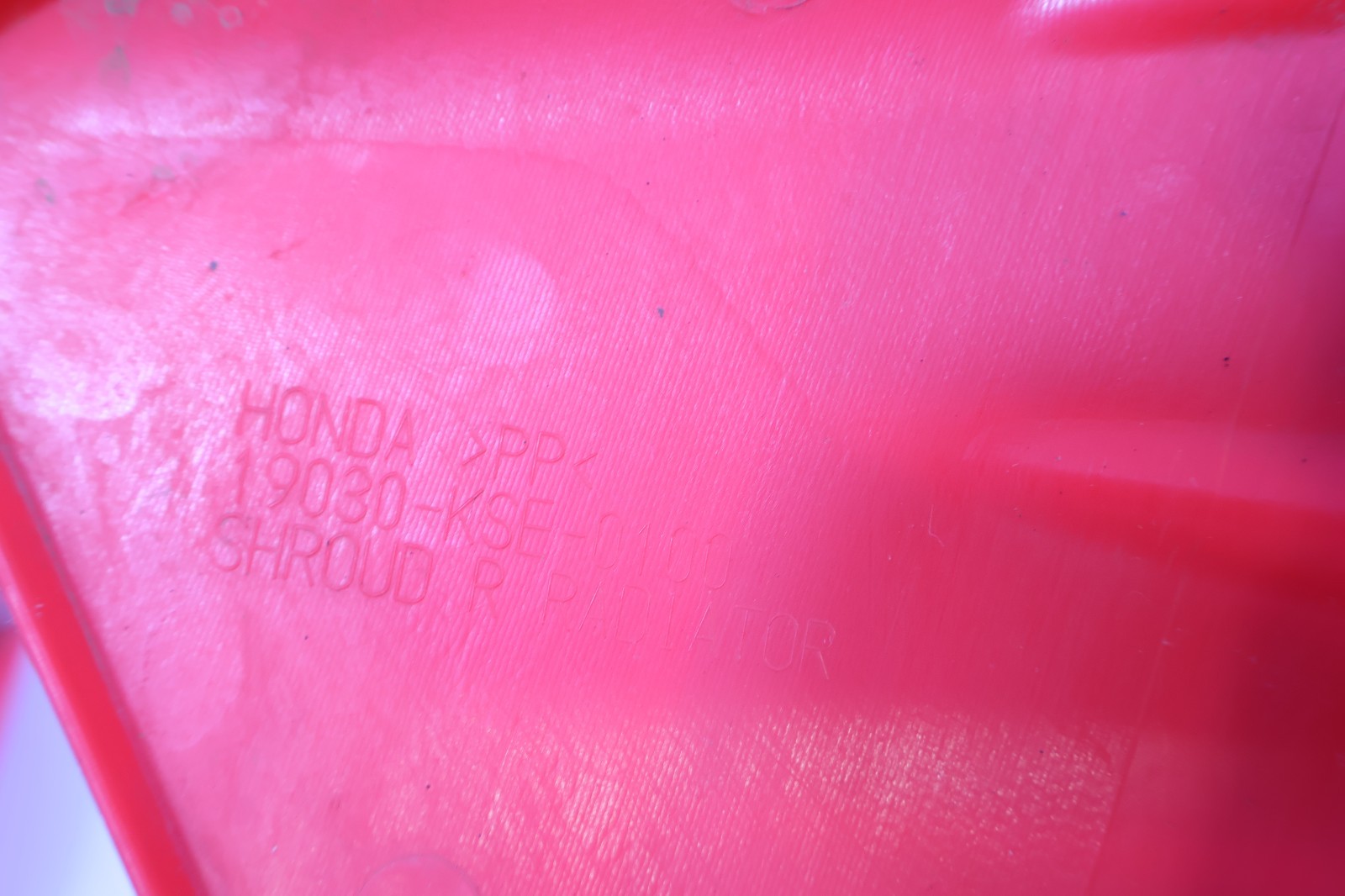 07-26 Honda CRF 150RB Plastics Front Fender Side Shrouds panels Plates