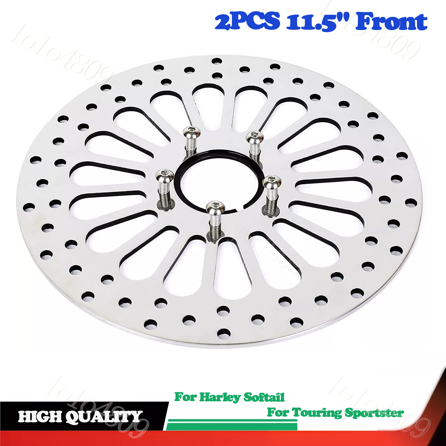 11.5-inch 2pcs/Set Front Brake Rotor w/New Finish For Harley Touring