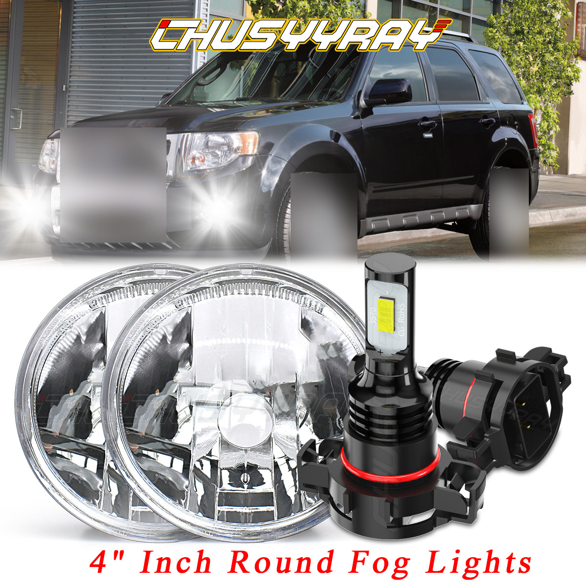 FITS FORD ESCAPE 07-2010 Bumper LED Fog Lights Kit
