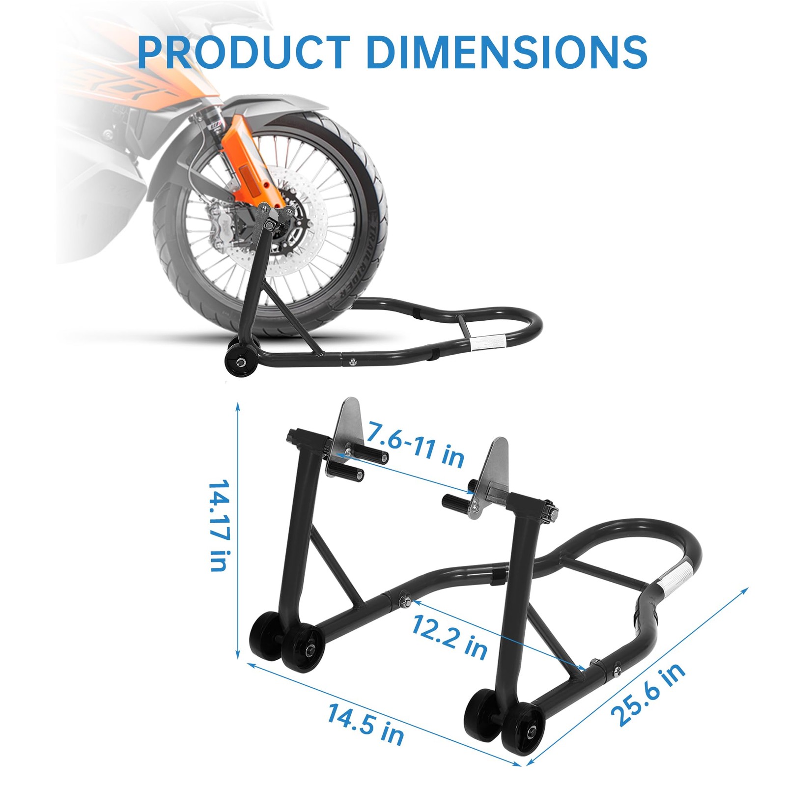 Motorcycle Front & Rear Stand Lift ,900 Lbs Wheel Paddock Stand Swingarm Spool