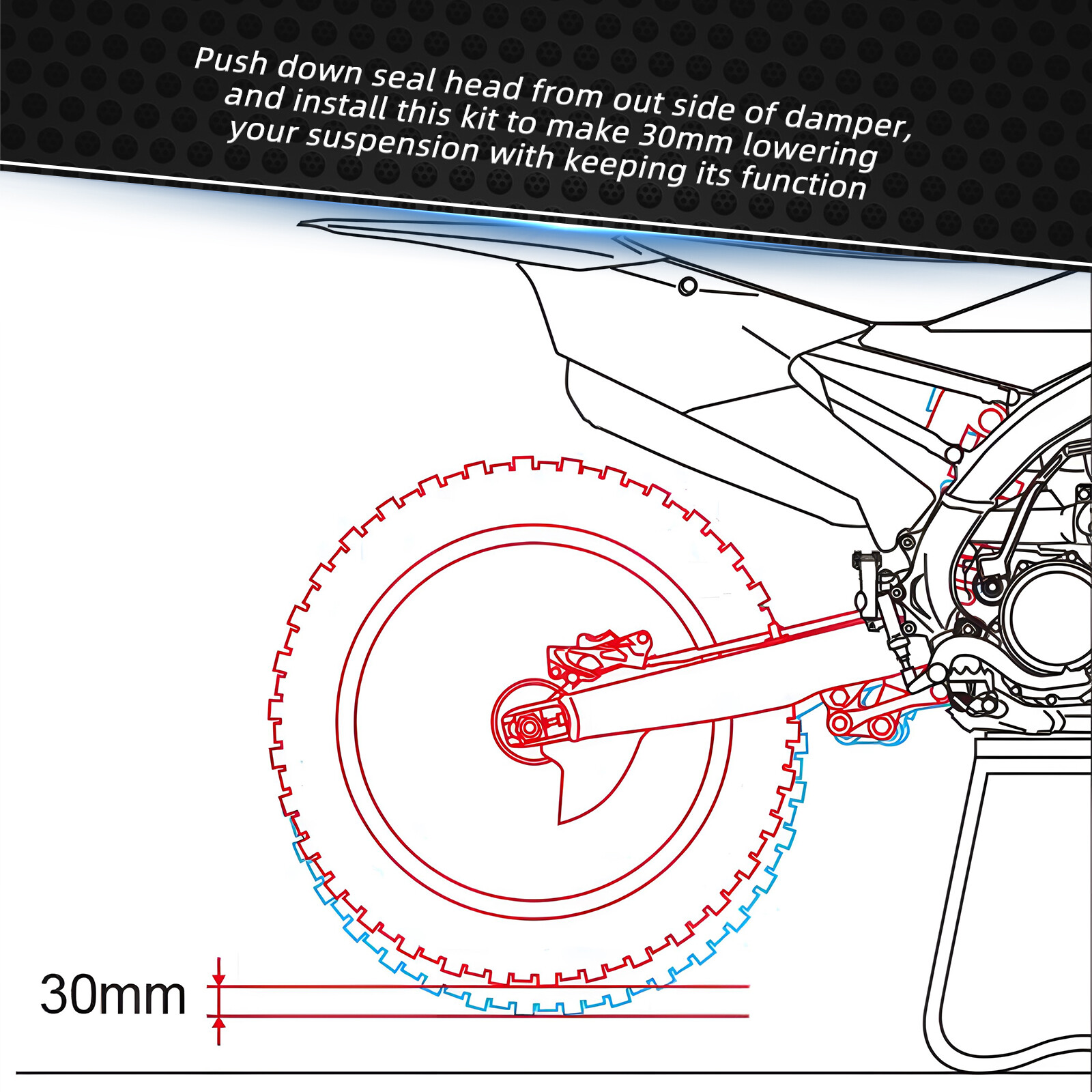 NICECNC Rear Suspension Lowering Kit For KTM 250 300 350 450 500 EXC-F 2017-2023
