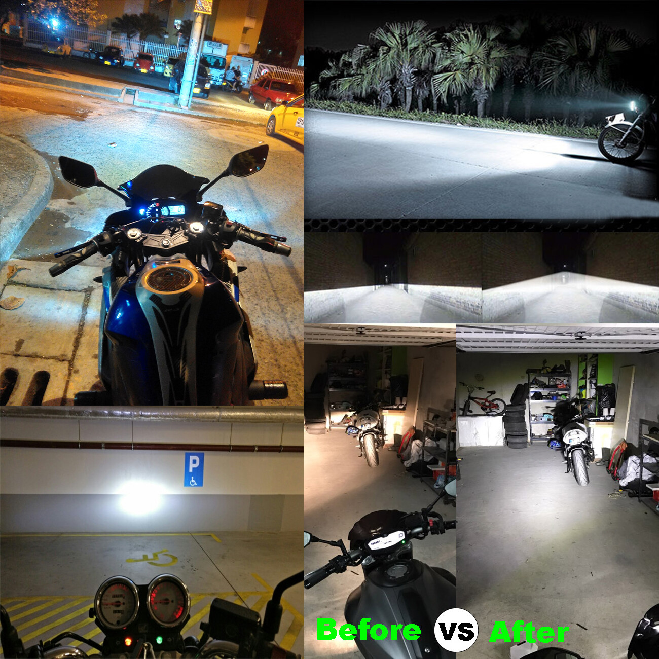 RGB Halo 7inch LED Headlight + Ring Fit For Yamaha Motorcycle V-Star Road Star