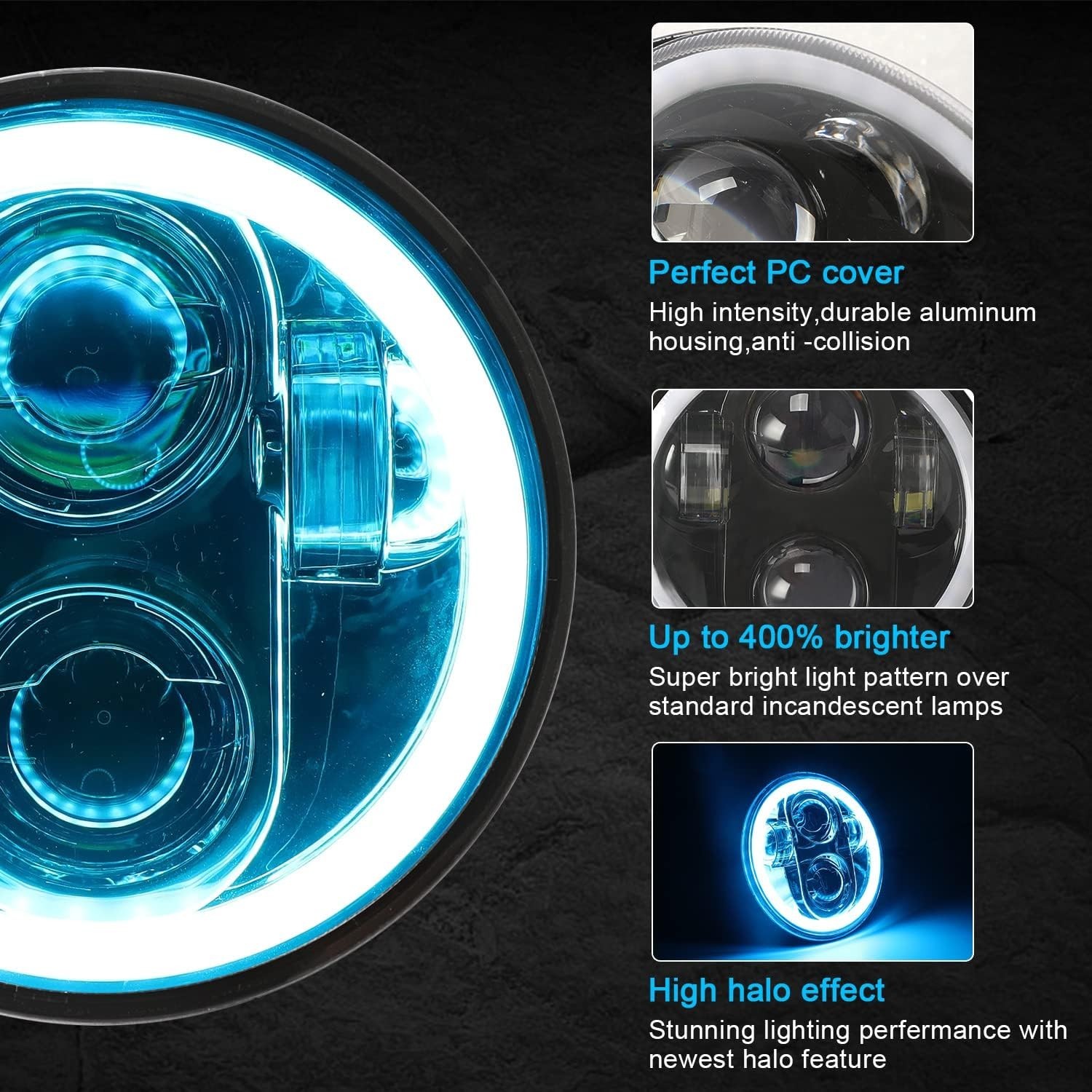 5.75 Inch RGBW Head light Motorcycle Compatible