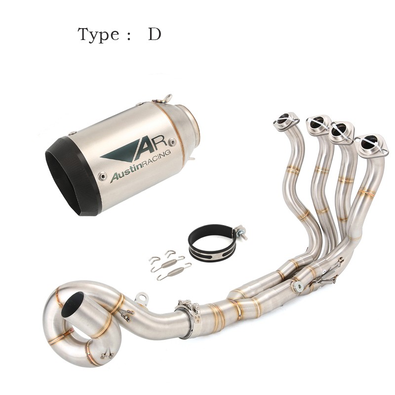 For Kawasaki Ninja ZX6R ZX636 2009-2023 Full Exhaust System Carbon Mufflers Pipe