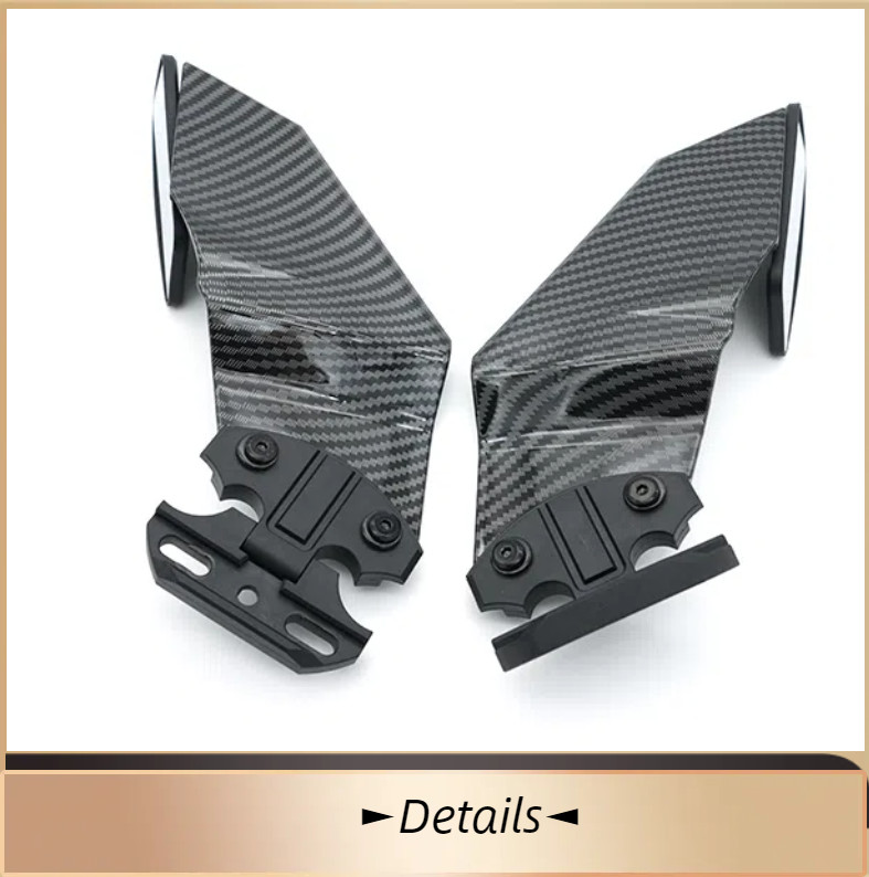 Carbon Fiber Style Black Wind Wing Rearview Mirrors for Suzuki TL1000R 1998-2003