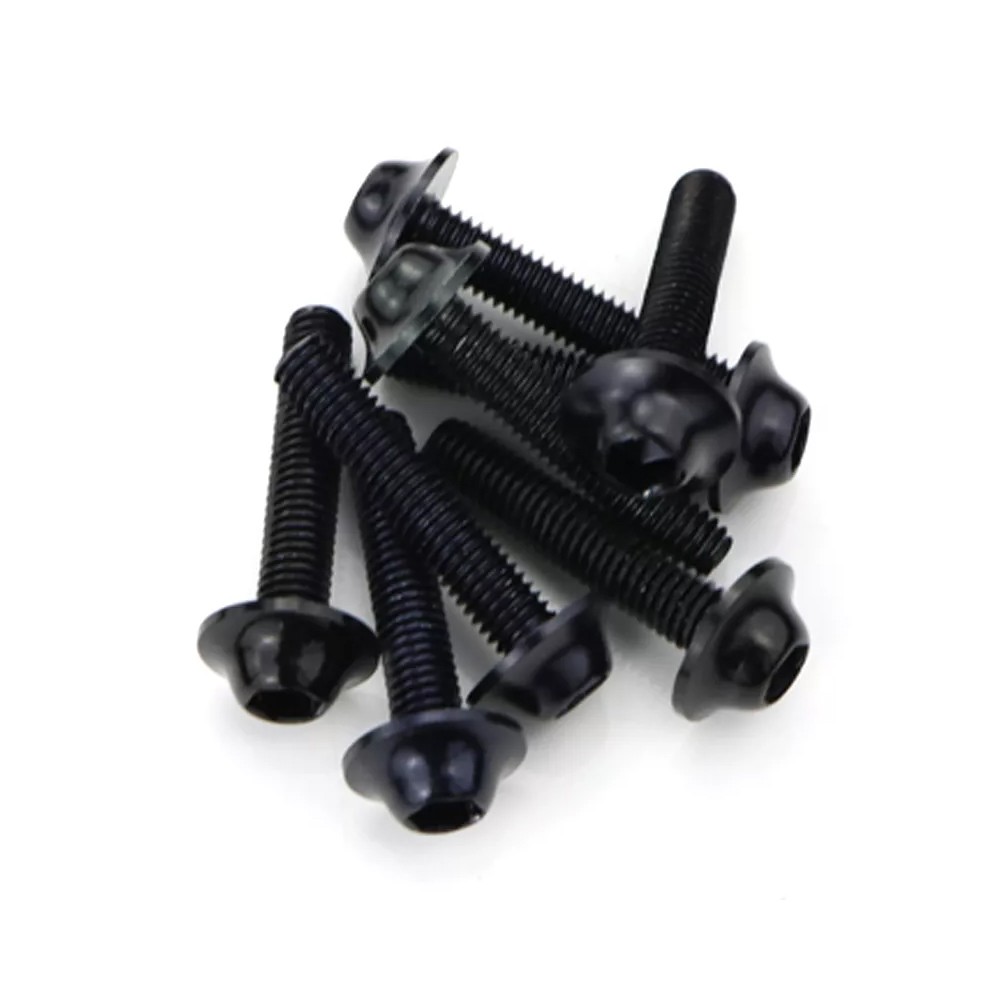 Black Alluminum Set Fairing Bolt Screws Complete Motorcycle Fit Mudgard 195pcs