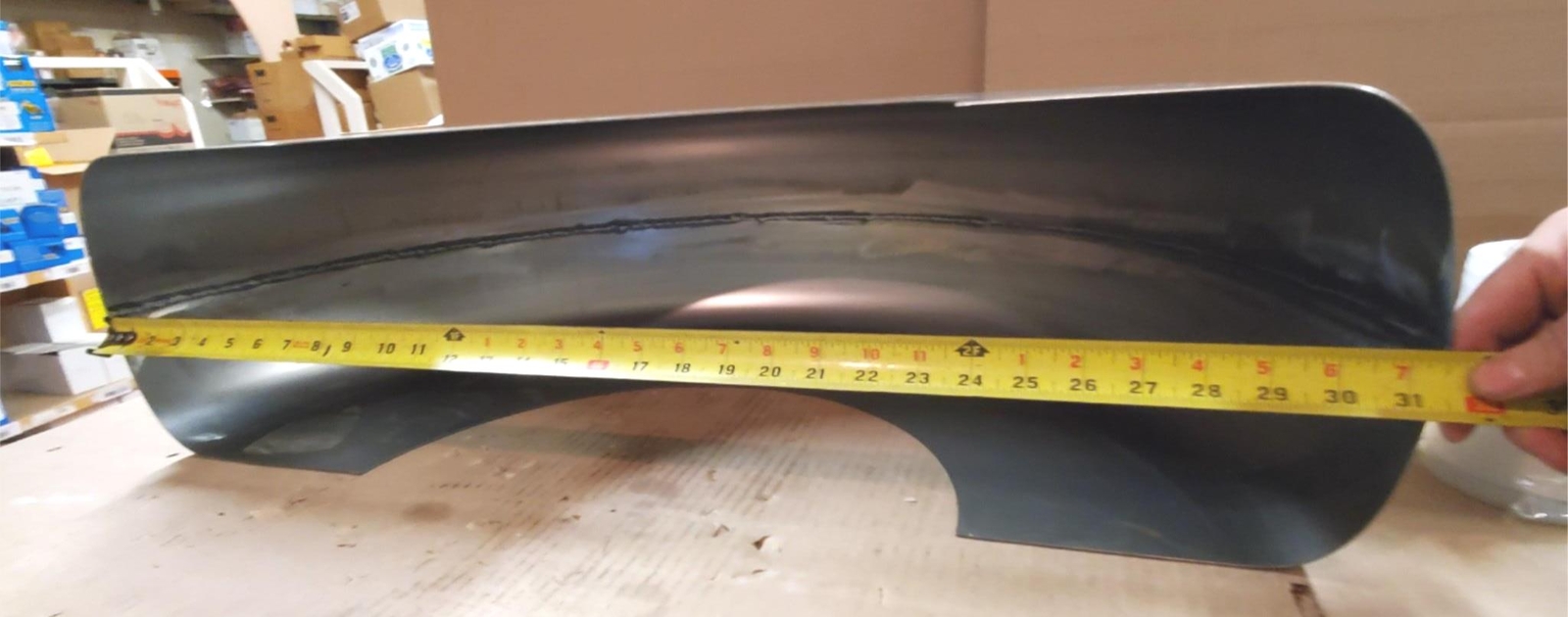 8.5″Custom Blank Steel Rear Fender Smooth 15-3/4 Radius Harley 1966-84 FL Shovel