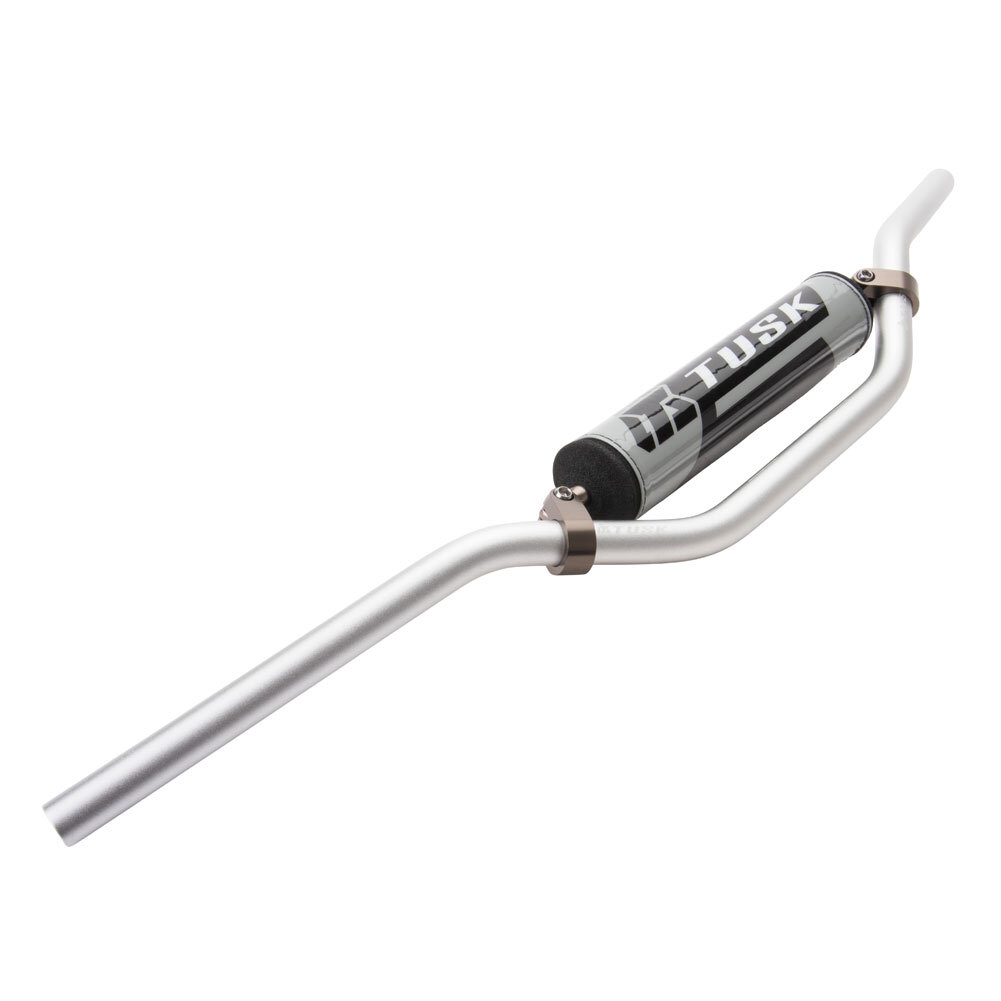 Tusk T-10 Aluminum 7/8″ Handlebar KX High Bend Silver Dirt Bike Handlebars