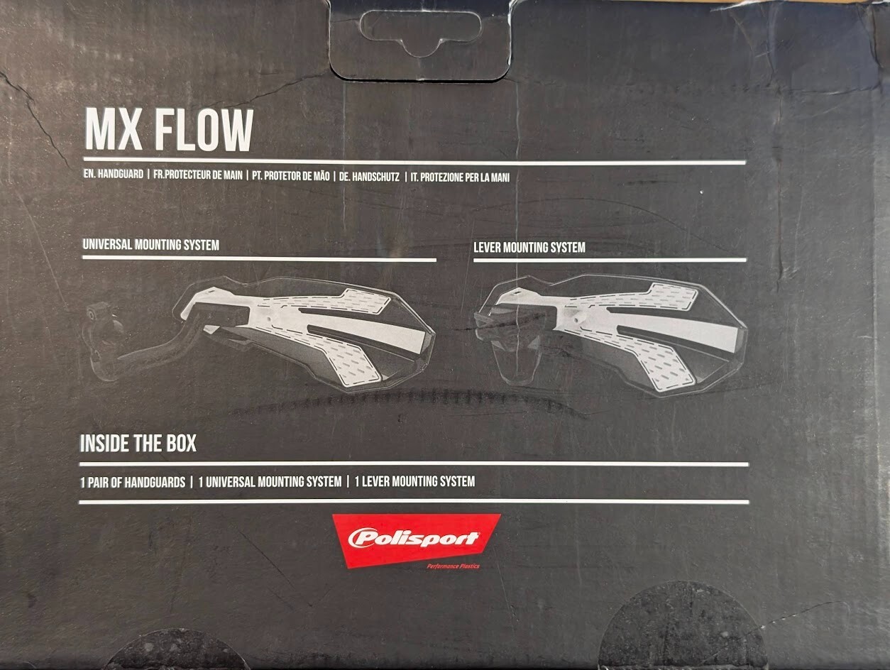Polisport 8308200002 MX Flow Perch Mount Handguard – White/Black