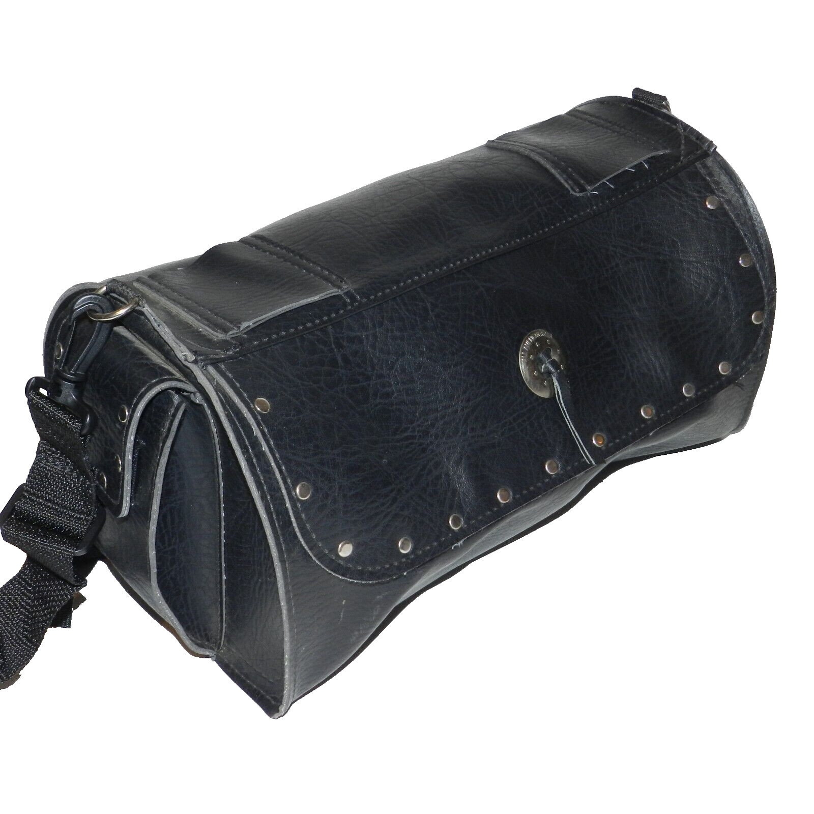All American Rider USA Faux Leather Large Motorcycle Bag 15″ x 9″ Rivets Concho