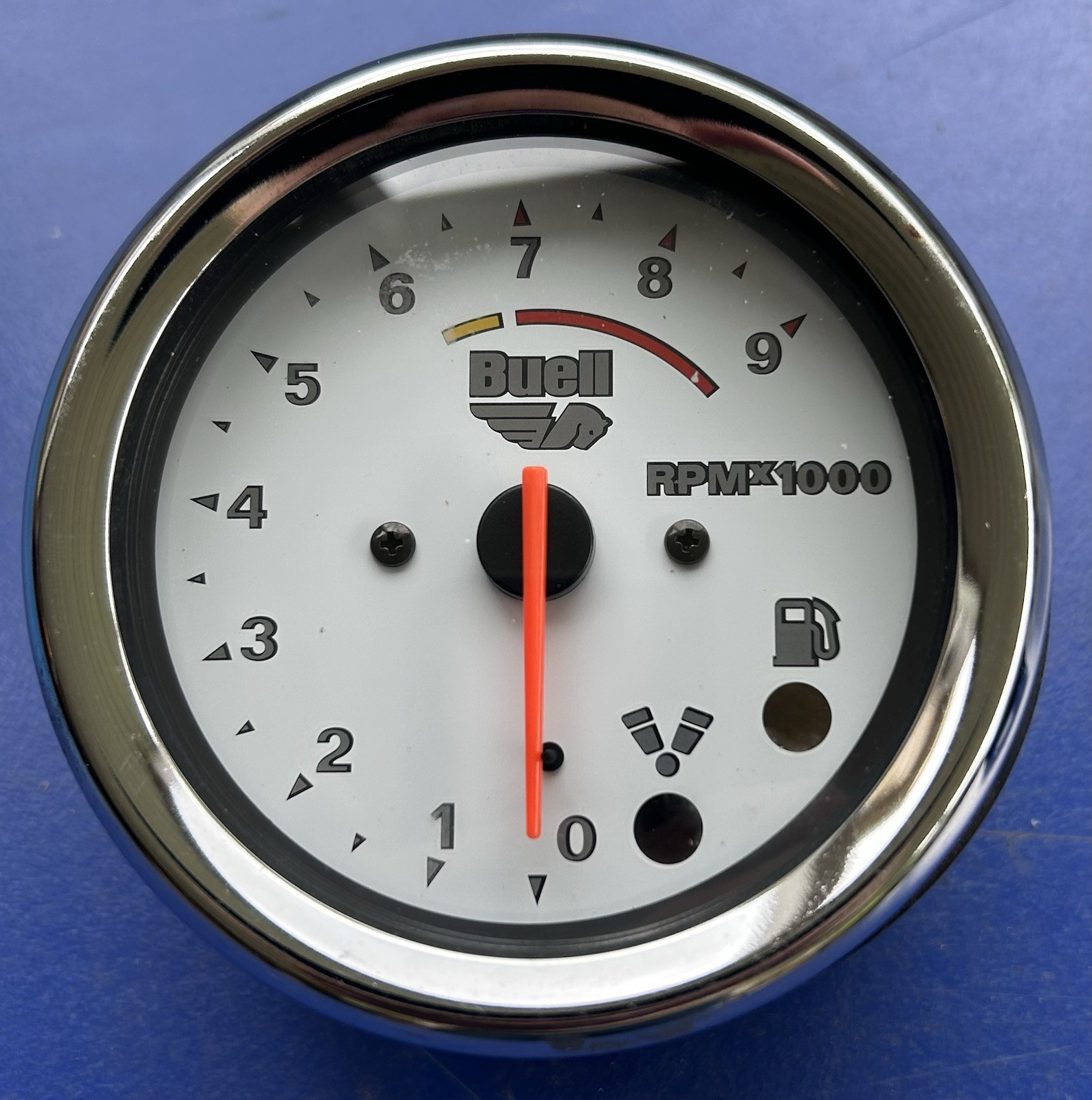 Buell OEM Tachometer Gauge Y0501.K X1 M2 S1 S2 S3 RPM Meter Tach, DAMAGED POST
