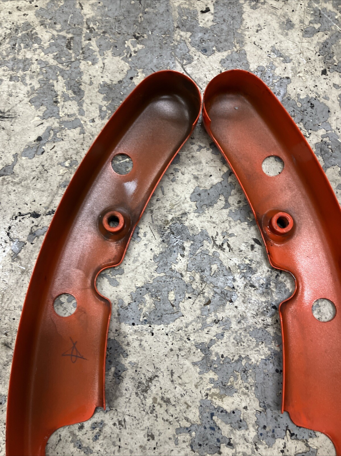 Harley Davidson OEM Electric Orange Rear Fender Strut Covers Touring LH RH