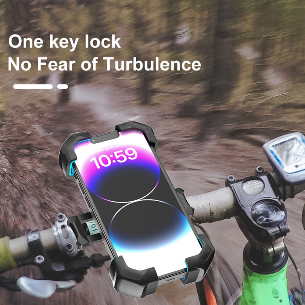 Auto Lock Motorcycle Phone Mount Bike Phone Holder Double Lock Anti-Vibration