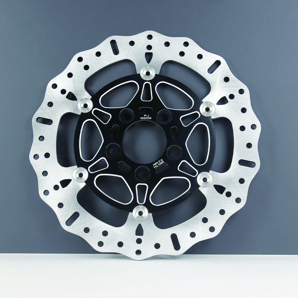 Black 11.8″ Floating Rear Brake Rotor for Harley 08-23 Street Glide FLHR FLTR