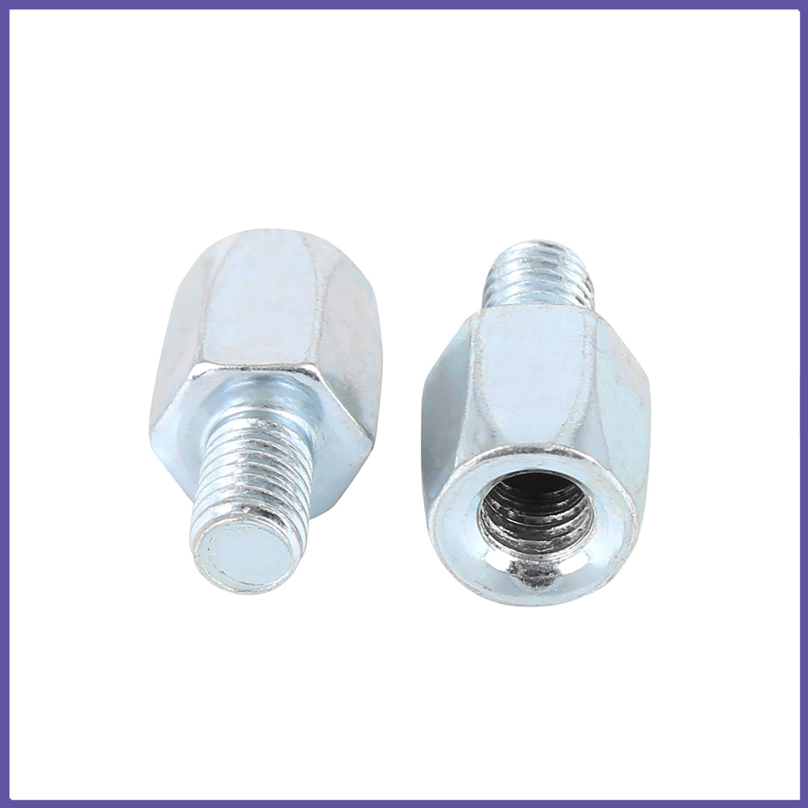 2 pcs 8mm RH to 8mm LH Rearview Mirrors Adapter Silver Tone for Motorcycle Bike