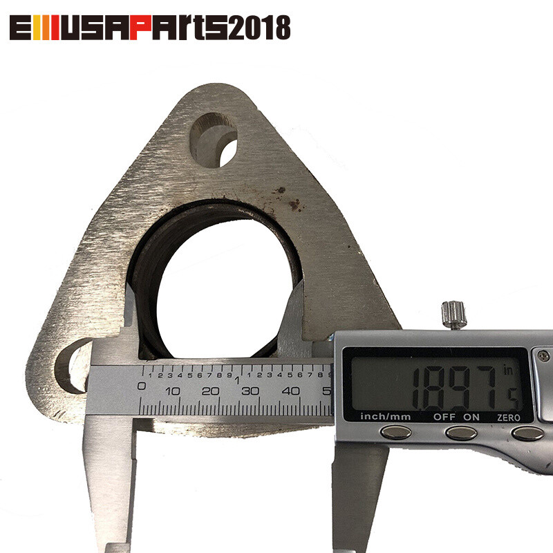 1x 2.5″ to 2″ 3 Bolt Exhaust Muffler Pipe Extension Flange Mild Steel 2″ Height