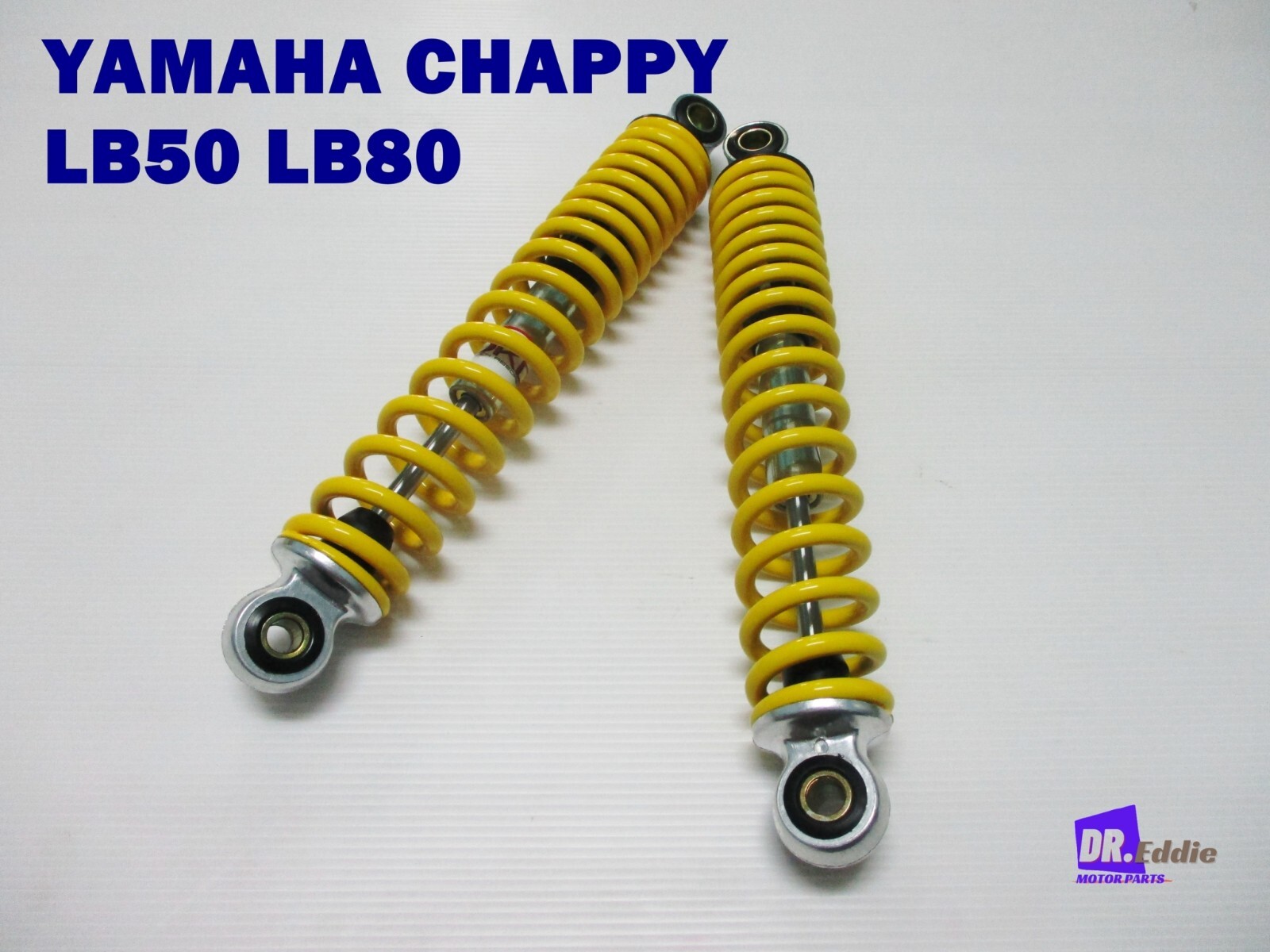 Fit YAMAHA CHAPPY LB50 LB80 REAR CHROME SHOCK YELLOW SPRING SET 285 mm. #bi#