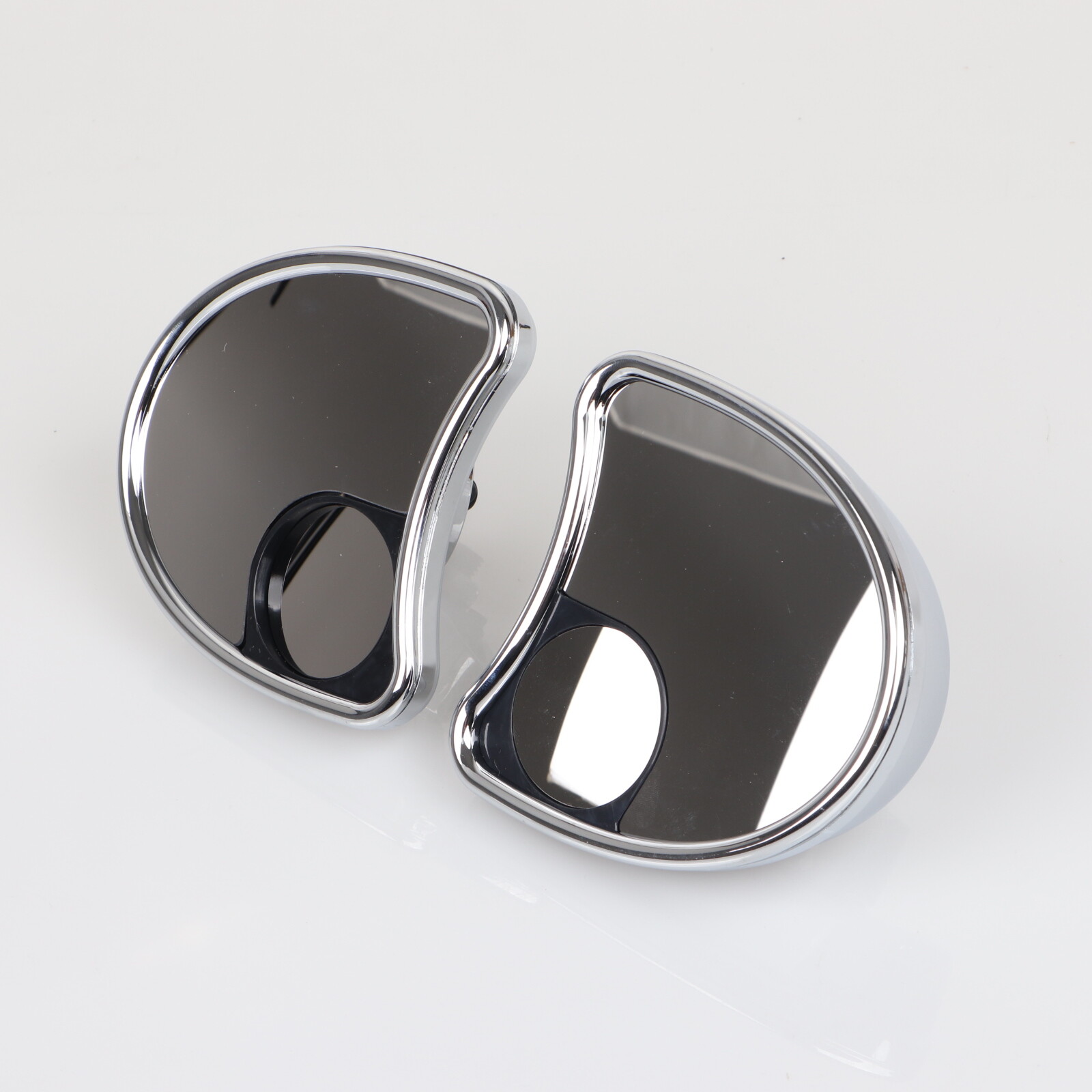 Chrome Fairing Mount Mirrors W/ Blind Spot Mirror For Harley Street Glide 96-13