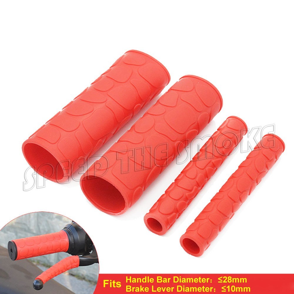 1 Pair Motorcycle Bike Handlebar Grip Cover Brake lever Cover Rubber Sleeve