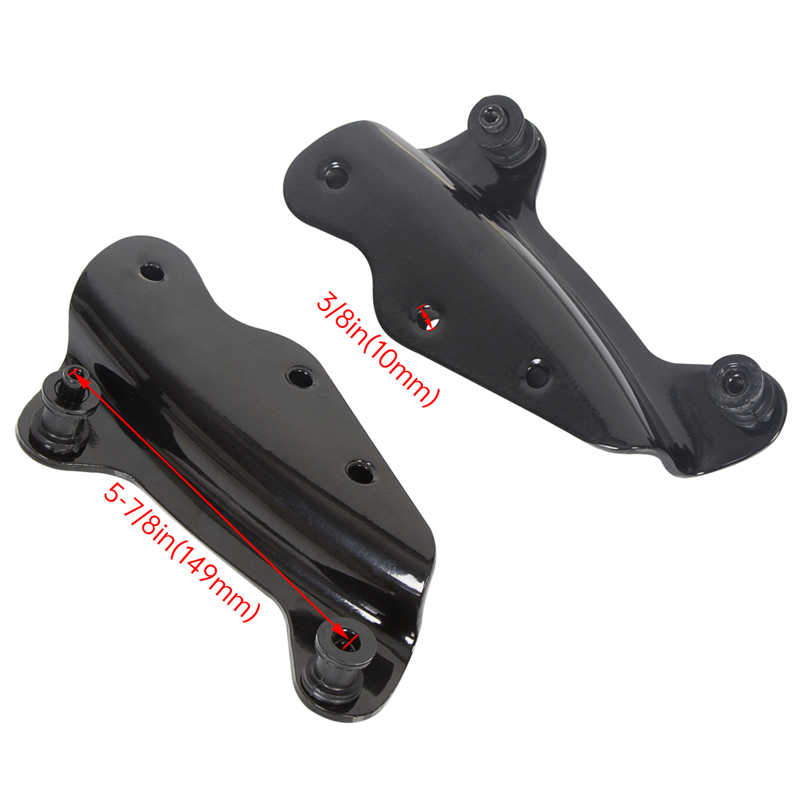 Black 4 Point Docking Hardware Kit For Harley 2009-2013 Touring Road King Glide