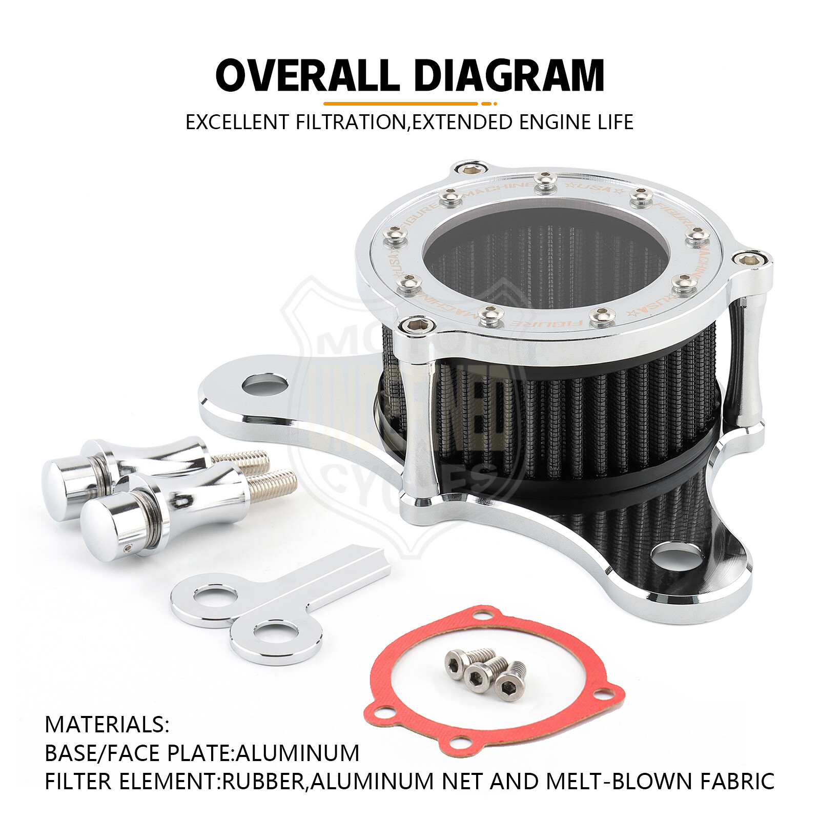 For Harley Air Cleaner Intake Filter Dyna Softail Touring Road King Street Glide