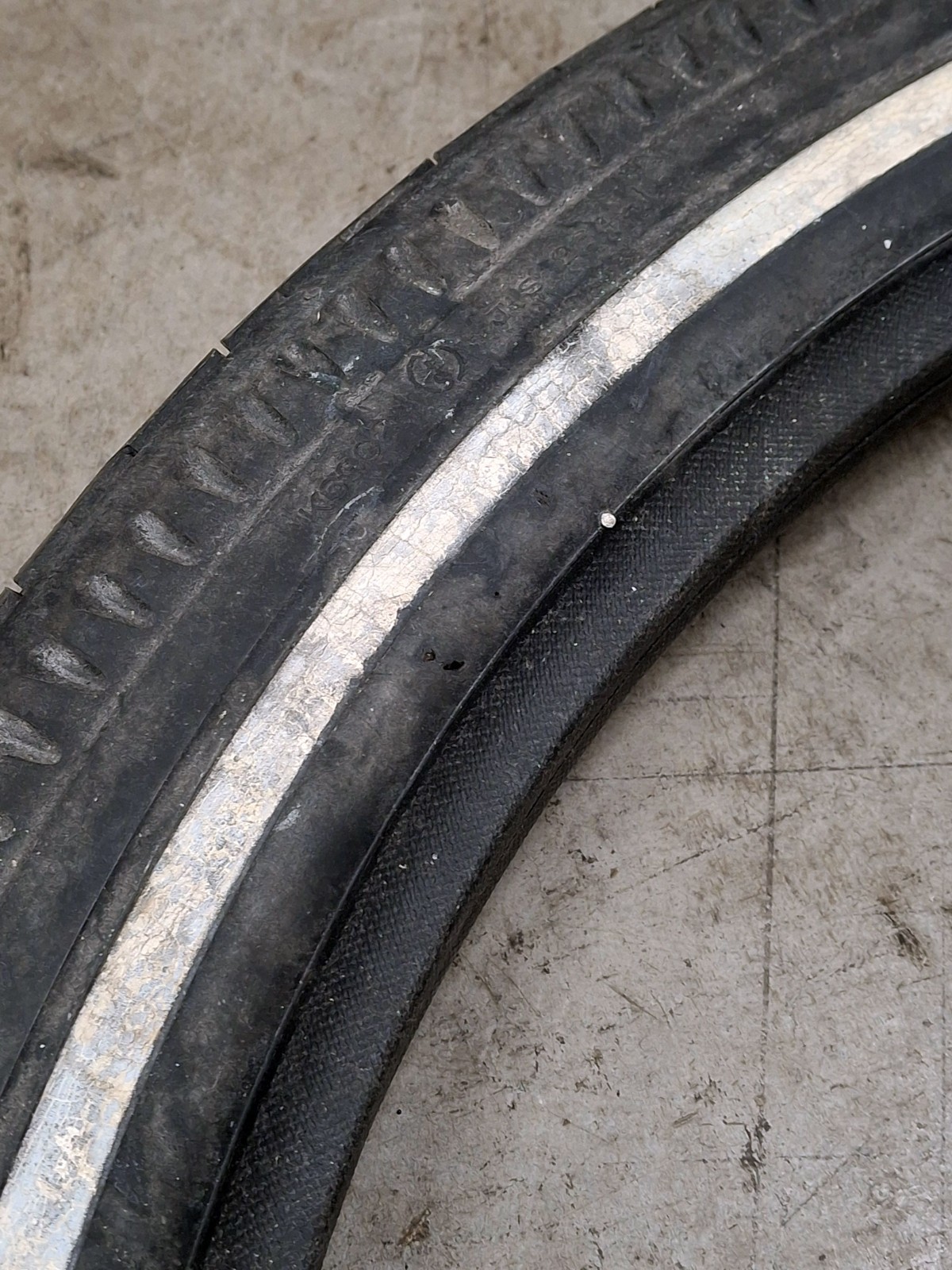 NOS Million 2.50-18 Ribbed Whitewall Front Motorcycle Tire Vintage Chopper Japan