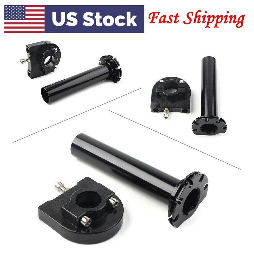 7/8″ Turn Twist Throttle Handle Bar Throttle Tube Fit Motorcycle Universal Black