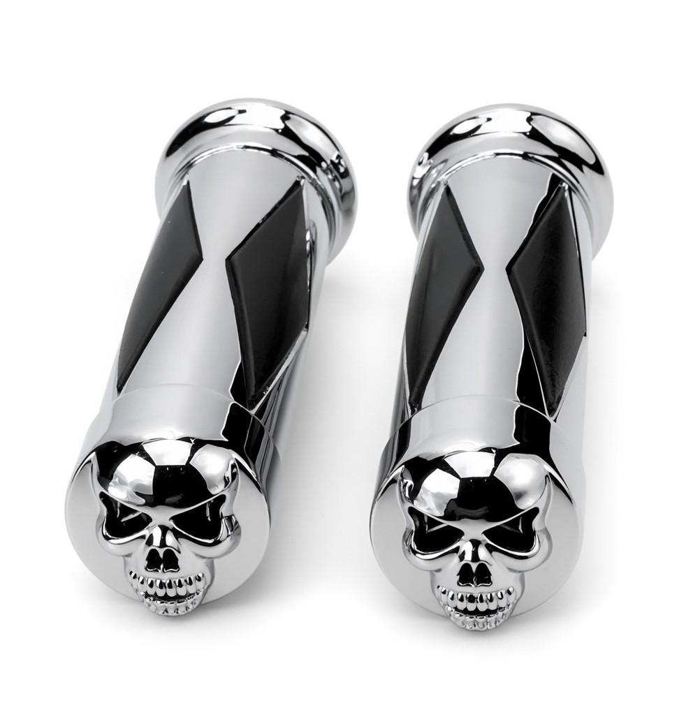 Kawasaki Vulcan 800 900 1500 1600 1700 Classic Nomad Drifter CHROME SKULL GRIPS