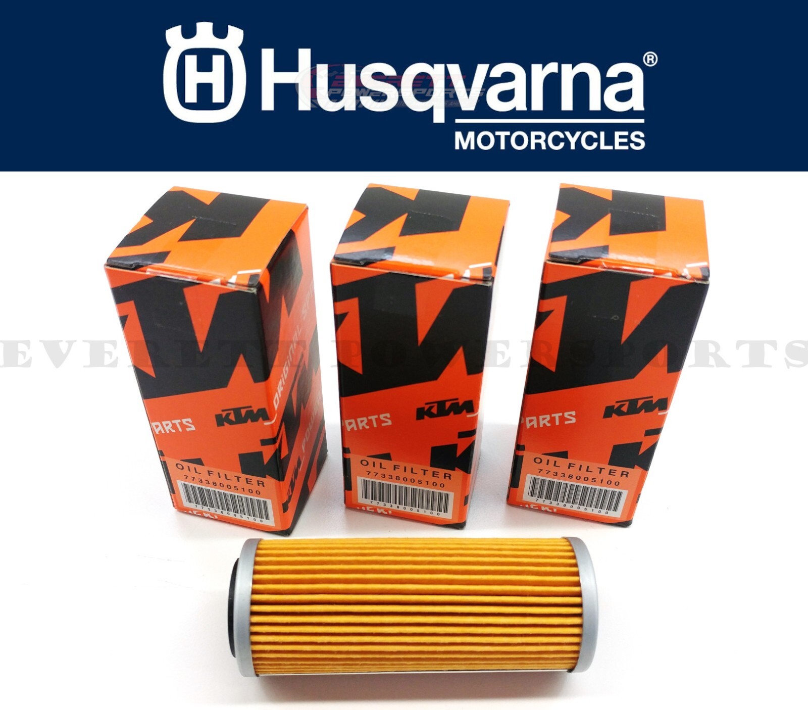 Oil Filter Kit 3x FC FE FS FX 250 350 450 501 14-23 OEM Husqvarna #E156 A