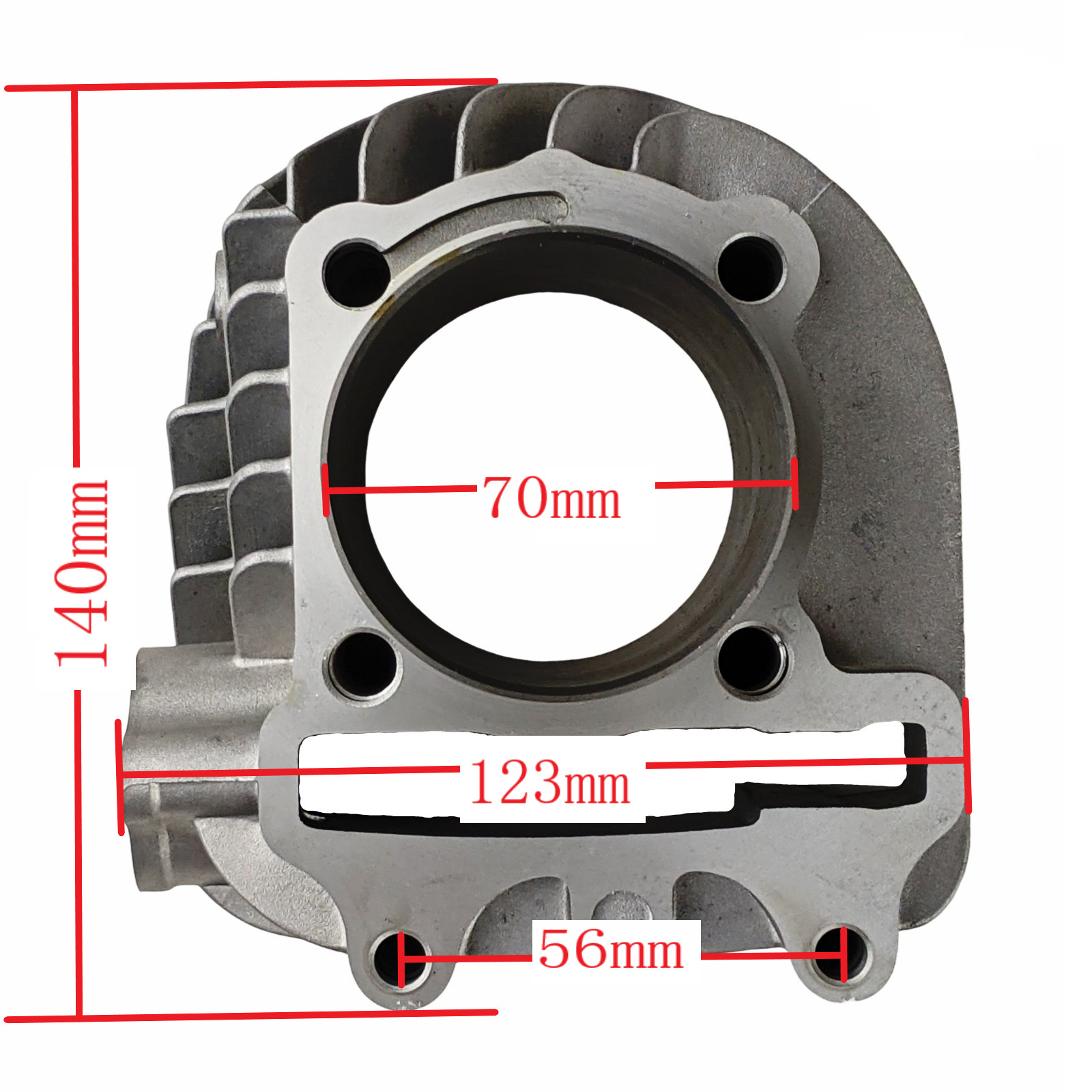 61mm Cylinder Head with Piston Rings Kit for GY6 170cc-200cc Scooter E# LF161QMK