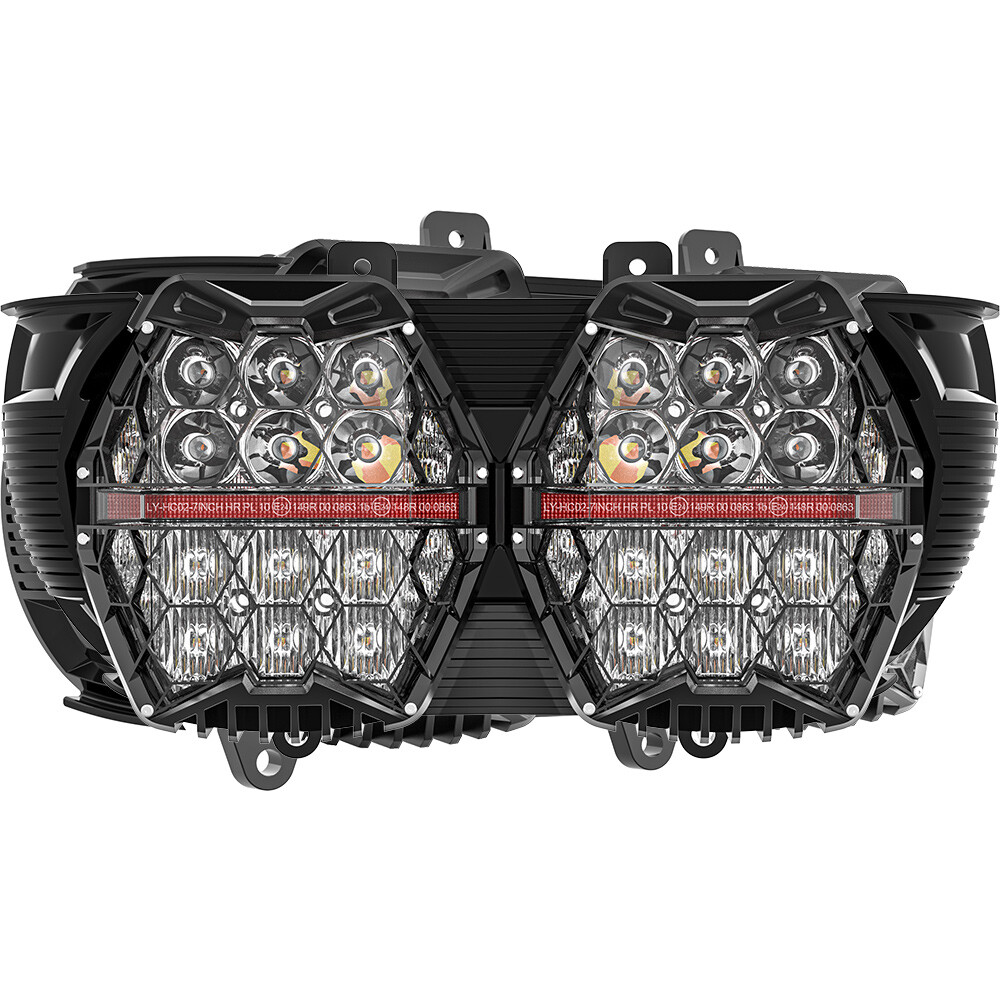 DOT 240W LED Dual Headlight DRL High Low Beam For Road Glide 2015-2023 Plug&Play