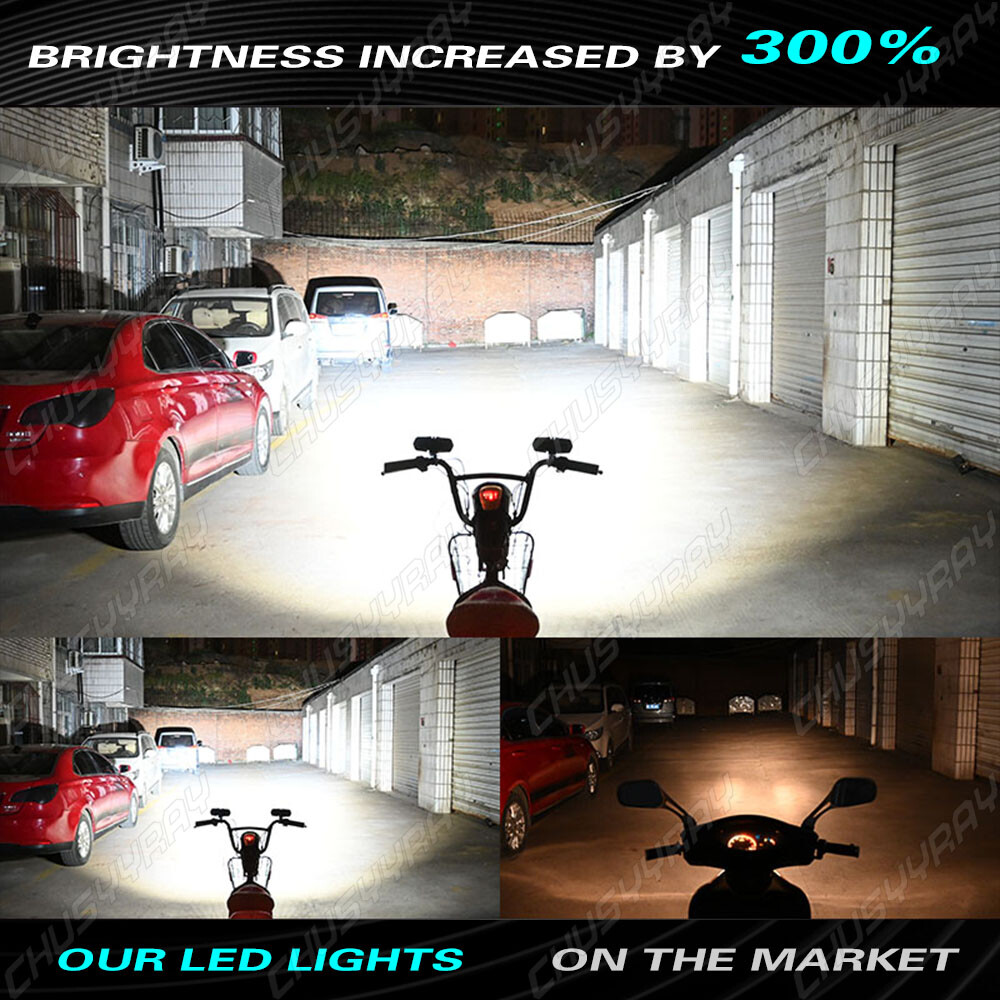 2X 6000K White H7 LED Headlight Bulb Kit High/Low Beam 110W 30000LM Super Bright