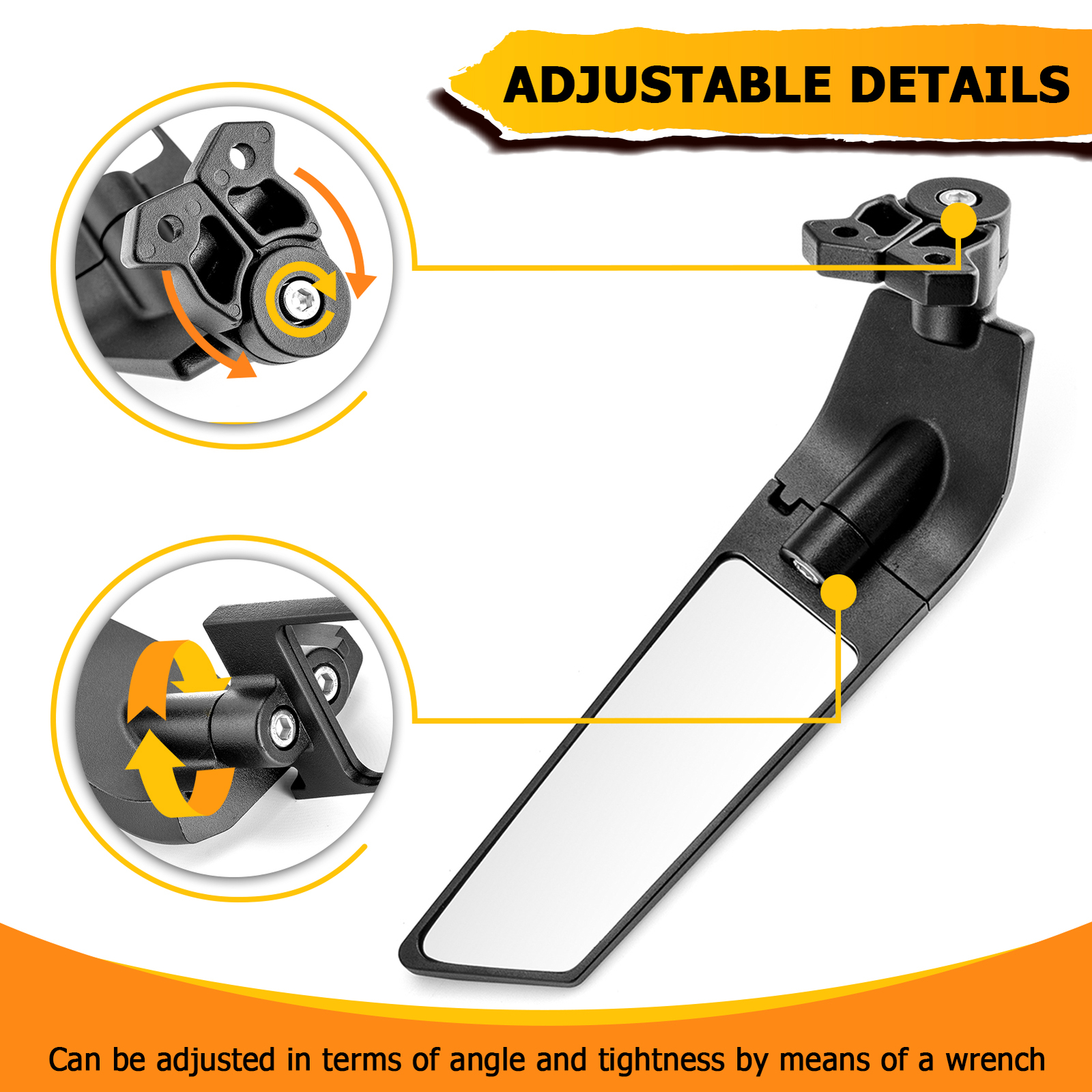 Adjustable Side Mirrors Rearview Wind Wing Mirror For Suzuki GSXR 600 750 1000