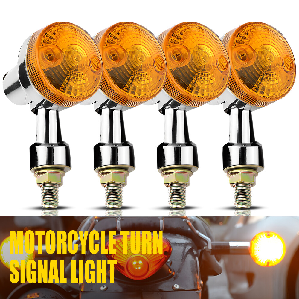 4x Amber Turn Signal Blinker Light For Suzuki Boulevard C109R C50 S 40 50 83