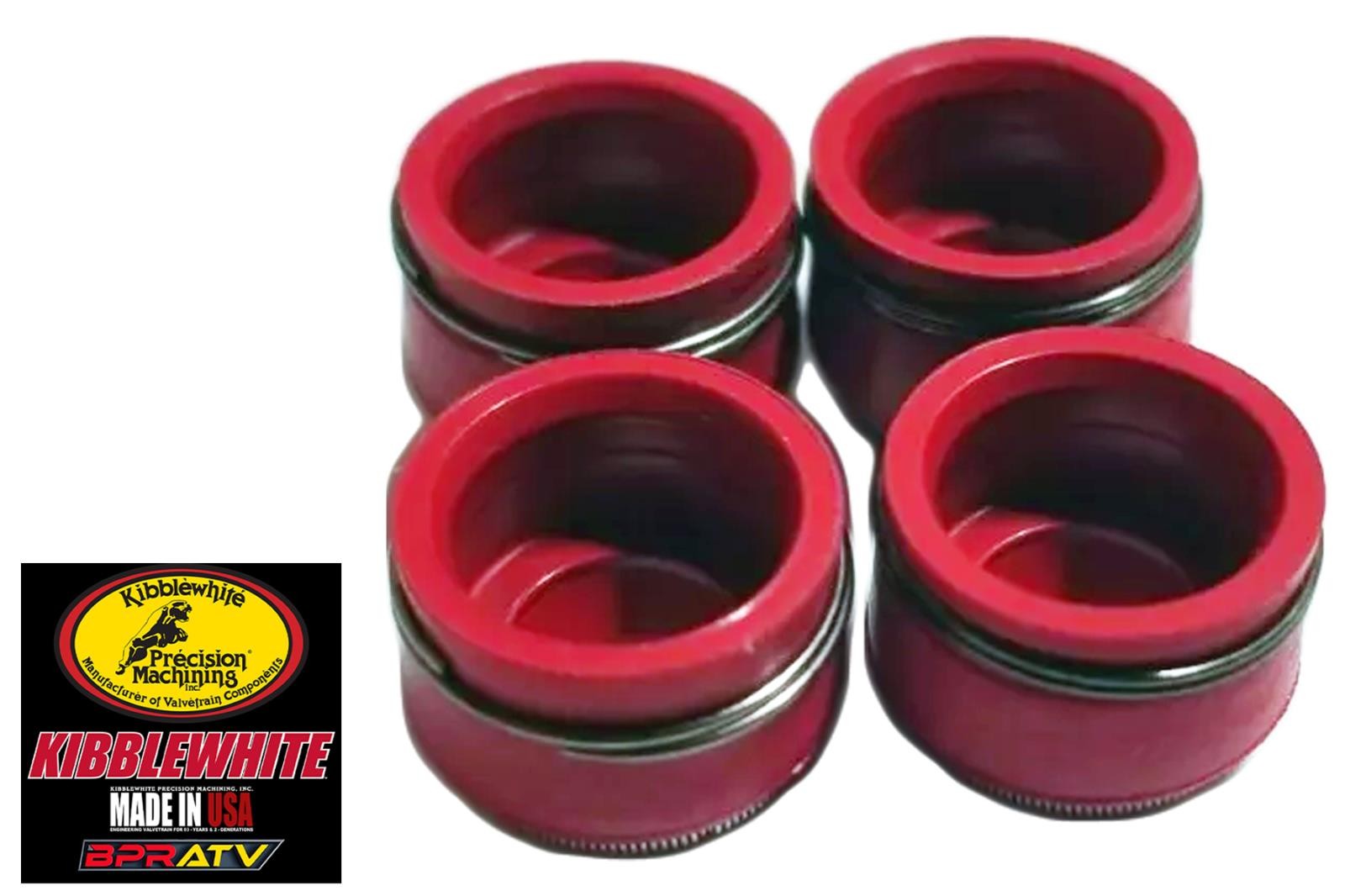 07-25 Suzuki RMZ450 RMZ 450 Kibblewhite Red Viton Valve Stem Seals Set of 4 Four